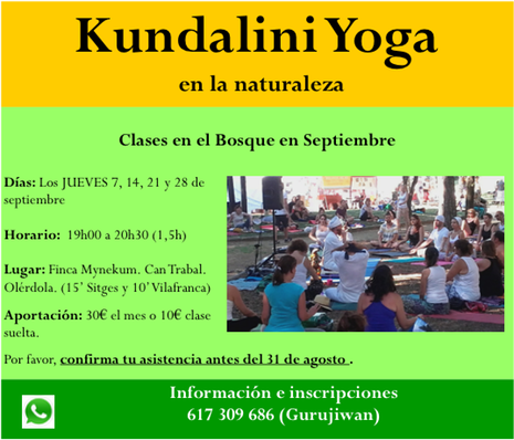 CLASES KY NATURALEZA septiembre 2017